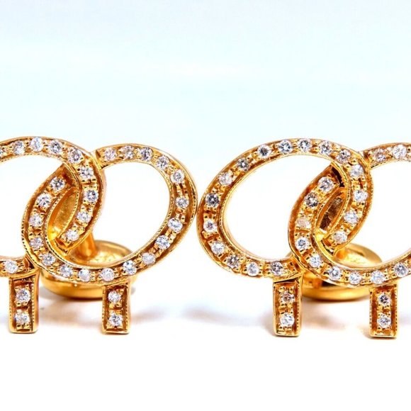 1.10ct doubletree diamond cufflinks 14kt memorabilia